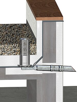 LORO-X Attikaentwässerung als Notentwässerung für Umkehrdächer LORO-X Attikaentwässerung als Notentwässerung für Umkehrdächer