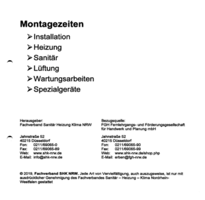 Assembly times (German) Assembly times (German)